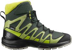 Salomon XA PRO V8 WINTER Wanderschuhe Kinder urban chic-black-evening primrose