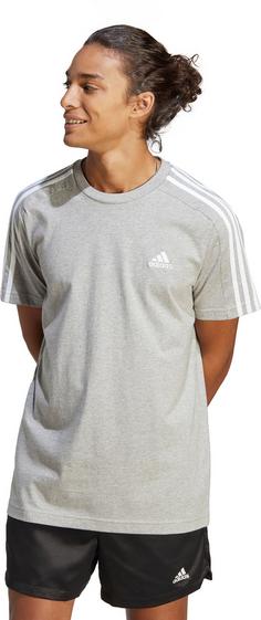 Rückansicht von adidas T-Shirt Herren medium grey heather-white