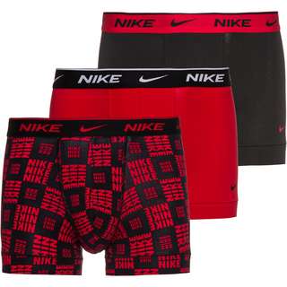 Nike TRUNK 3PK Boxer Herren logo checkers print-uni red-black