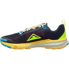 Rückansicht von Nike React Terra Kiger 9 Trailrunning Schuhe Herren obsidian-volt-citron pulse-baltic blue
