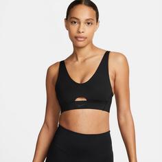 Rückansicht von Nike INDY PLUNGE CUTOUT Sport-BH Damen black-dk smoke grey