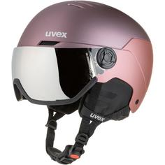 Uvex WANTED VISOR Skihelm Damen bramble-antique rose mat