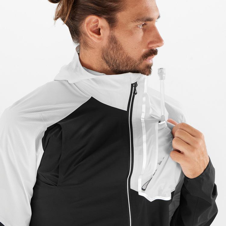 Salomon Salomon BONATTI Laufjacke Herren - deep black-white - 3 | SportScheck