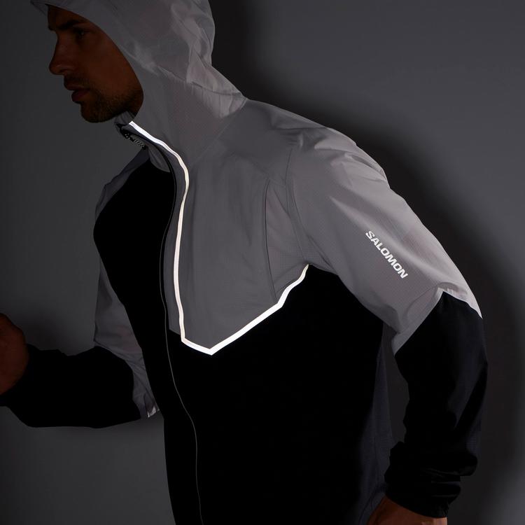 Salomon Salomon BONATTI Laufjacke Herren - deep black-white - 6 | SportScheck