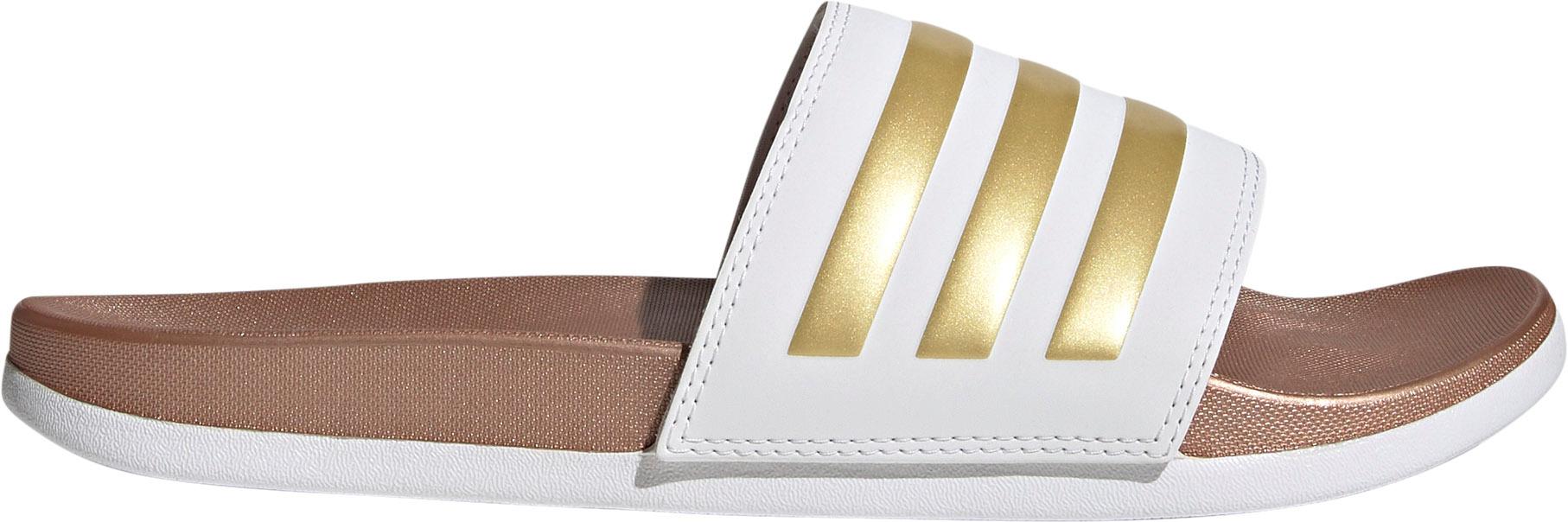 Adidas ADILETTE COMFORT Badelatschen Damen ftwr white-ftwr white-matte gold  im Online Shop von SportScheck kaufen