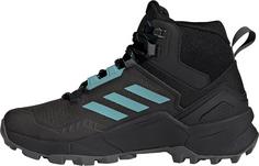 Rückansicht von adidas GTX SWIFT R3 MID Wanderschuhe Damen cblack-minton-grefiv