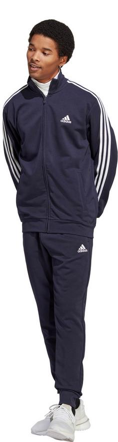 Rückansicht von adidas BASIC 3-STREIFEN FRENCH TERRY Herren legend ink