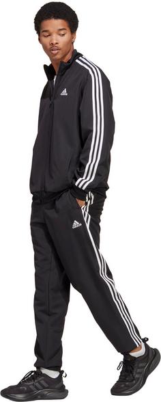 Rückansicht von adidas 3-STREIFEN Trainingsanzug Herren black-black