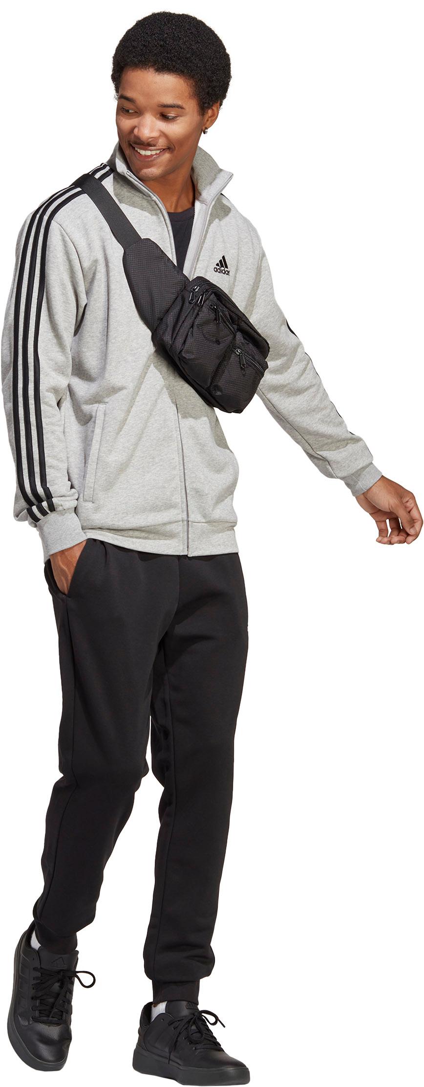 Adidas BASIC 3-STREIFEN FRENCH TERRY Online kaufen grey Shop von Herren Trainingsanzug medium heather-black SportScheck im