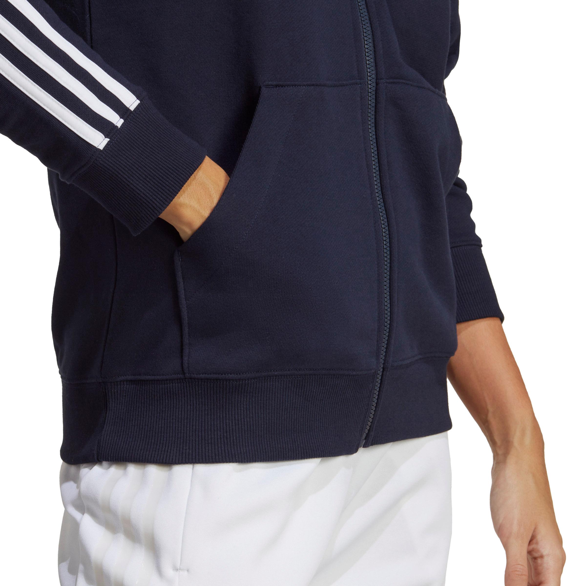 Adidas ESSENTIALS 3-STREIFEN FRENCH TERRY Kapuzenjacke Damen legink-white  im Online Shop von SportScheck kaufen