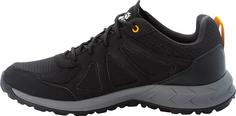 Rückansicht von Jack Wolfskin WOODLAND 2 TEXAPORE LOW Wanderschuhe Herren black-burly yellow xt