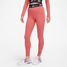 Rückansicht von Nike NSW Club Leggings Damen adobe-black