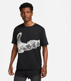 Rückansicht von Nike Miler Funktionsshirt Herren black-phantom-reflective silv