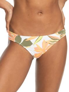 Rückansicht von Roxy Beach Classcis Bikini Hose Damen bright white subtly salty flat