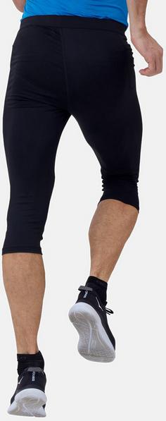 Rückansicht von Odlo Essential 3/4-Lauftights Herren black