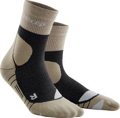 CEP hiking compression mid-cut Wandersocken Damen sand-grey