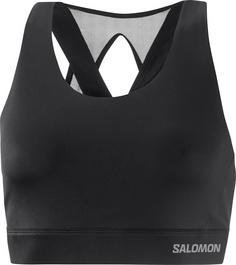 Salomon CROSS RUN Sport-BH Damen deep black