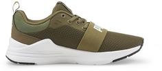 Rückansicht von PUMA WIRED RUN Sneaker Kinder burnt olive-puma white