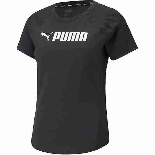 PUMA Fit Logo Funktionsshirt Damen black-white