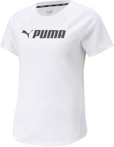 PUMA Fit Logo Funktionsshirt Damen white
