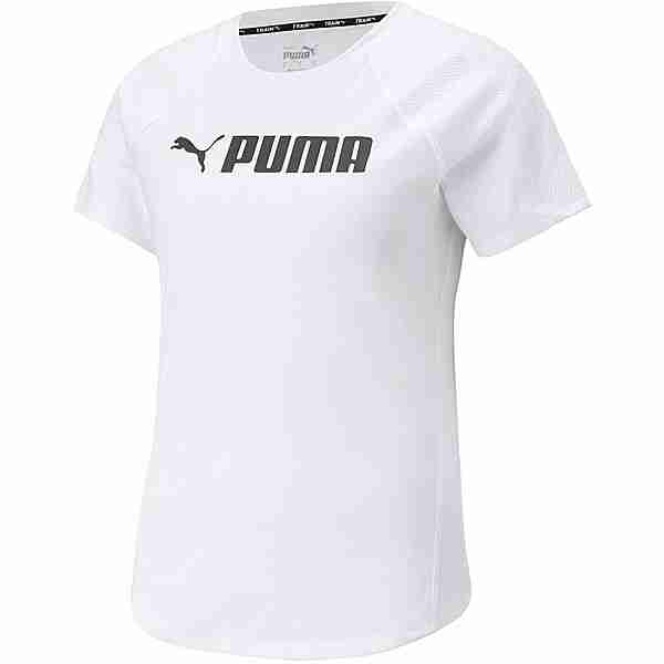 PUMA Fit Logo Funktionsshirt Damen white