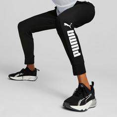 Rückansicht von PUMA Fit Tech Trainingshose Damen black