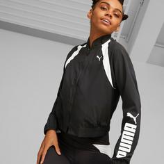 Rückansicht von PUMA Fit Trainingsjacke Damen black