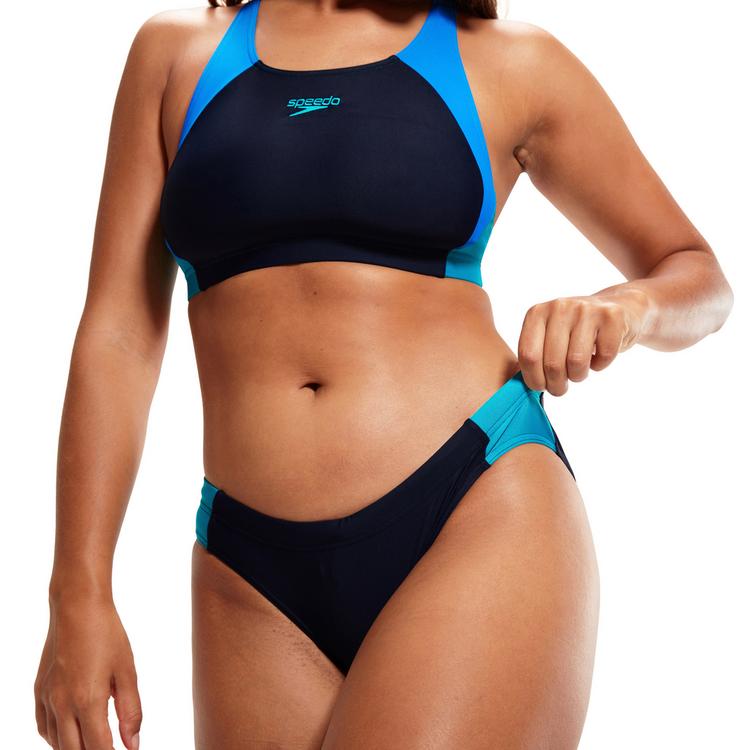 SPEEDO SPEEDO Colourblock Splice Bikini Set Damen - true navy-bondi blue-aquarium - 2 | SportScheck