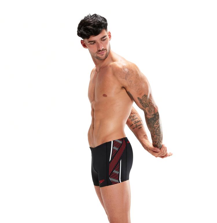SPEEDO SPEEDO Tech Panel Badehose Herren - black-fed red-white - 2 | SportScheck
