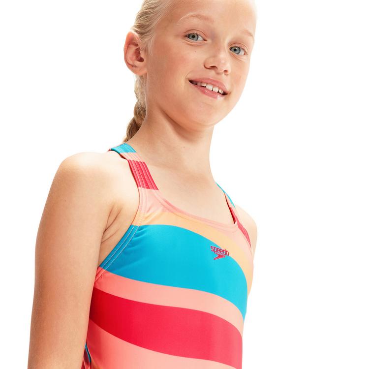 SPEEDO SPEEDO Printed Medalist Badeanzug M&auml;dchen - soft coral-nectarine-aquarium - 3 | SportScheck