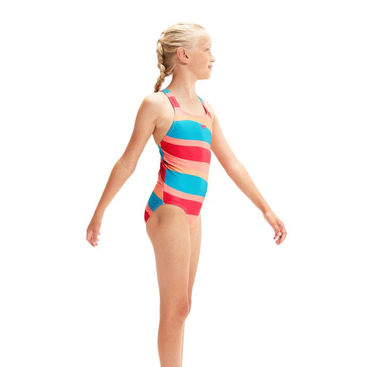 SPEEDO SPEEDO Printed Medalist Badeanzug M&auml;dchen - soft coral-nectarine-aquarium - 4 | SportScheck