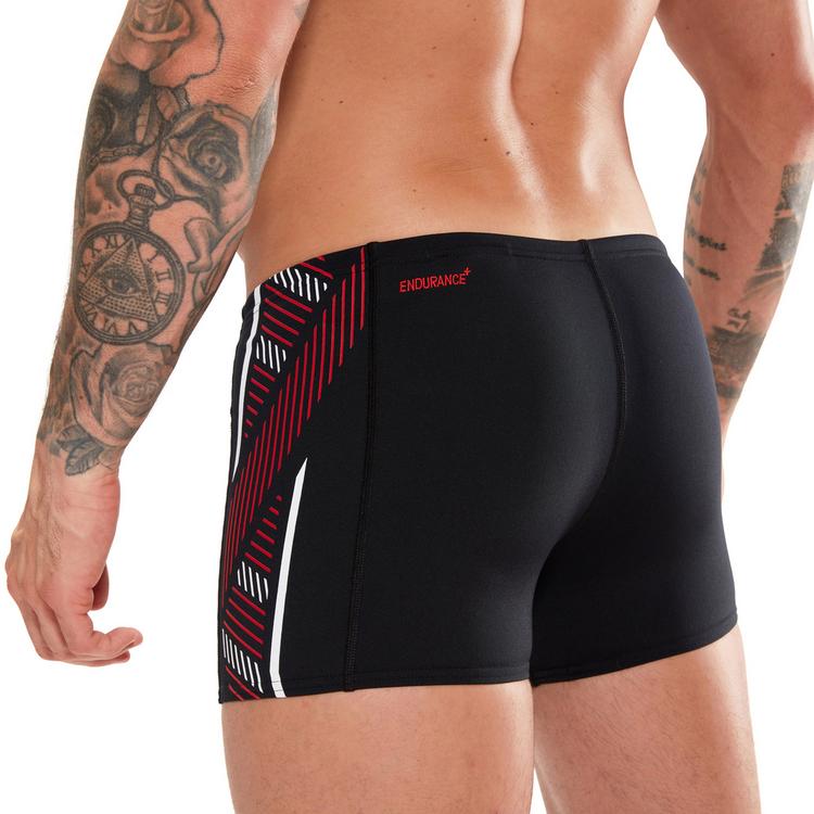 SPEEDO SPEEDO Tech Panel Badehose Herren - black-fed red-white - 4 | SportScheck