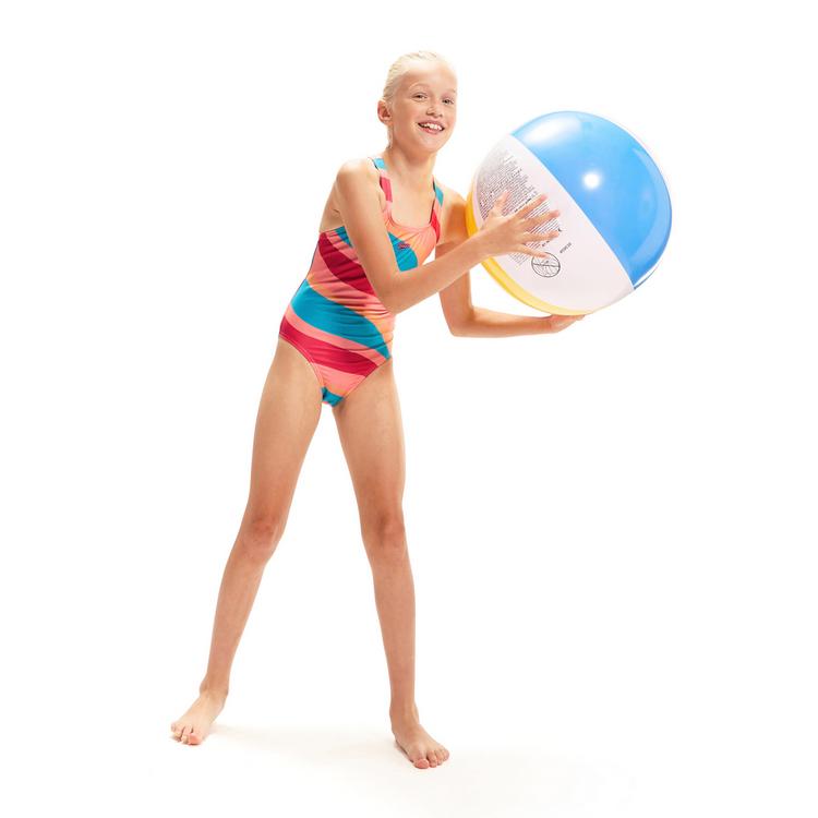 SPEEDO SPEEDO Printed Medalist Badeanzug M&auml;dchen - soft coral-nectarine-aquarium - 5 | SportScheck