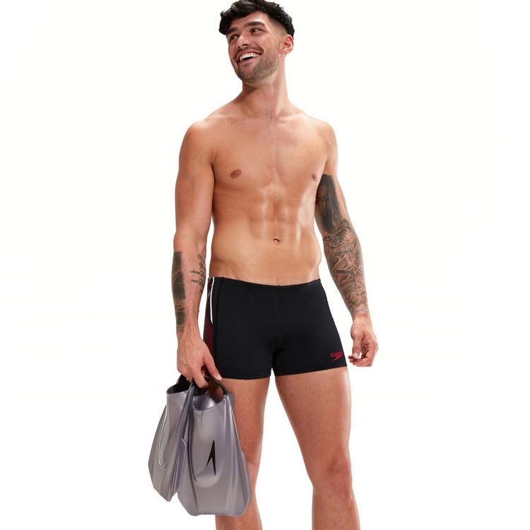 SPEEDO SPEEDO Tech Panel Badehose Herren - black-fed red-white - 5 | SportScheck