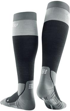 Rückansicht von CEP Hiking light compression Wandersocken Damen stonegrey-grey