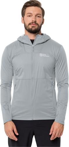 Rückansicht von Jack Wolfskin PRELIGHT ALPHA Fleecejacke Herren silver grey