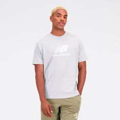 Rückansicht von NEW BALANCE Essentials T-Shirt Herren athletic grey