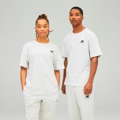Rückansicht von NEW BALANCE Essentials T-Shirt light grey melange