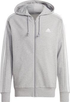 adidas ESSENTIALS FRENCH TERRY Sweatjacke Herren medium grey heather-white