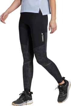 Rückansicht von adidas AGRAVIC Lauftights Damen carbon