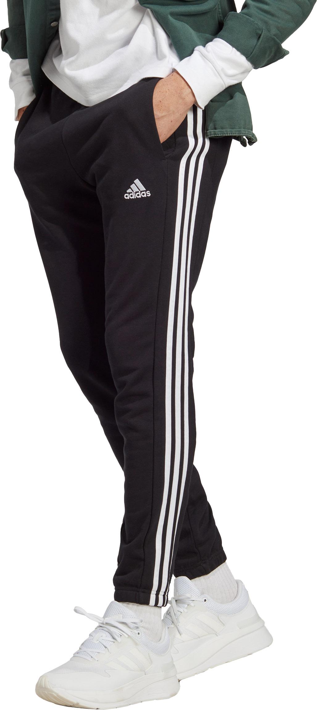 Adidas ESSENTIALS FRENCH TERRY 3 STREIFEN Trainingshose Herren black white im Online Shop von SportScheck kaufen