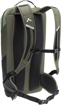 Rückansicht von VAUDE Ledro 12 Fahrradrucksack willow green