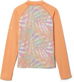 Rückansicht von Columbia SANDY SHORES SUNGUARD Funktionsshirt Kinder peach dye palms-peach