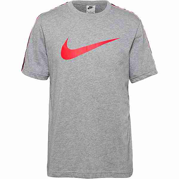 Nike NSW Repeat T-Shirt Herren dark grey heather-light crimson