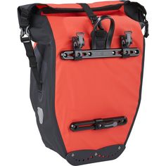 Rückansicht von Büchel Gepäckträgertasche wasserd. 25L Fahrradtasche orange-schwarz