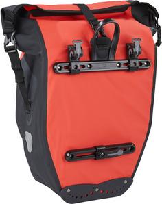 Rückansicht von Büchel Gepäckträgertasche wasserd. 25L Fahrradtasche orange-schwarz