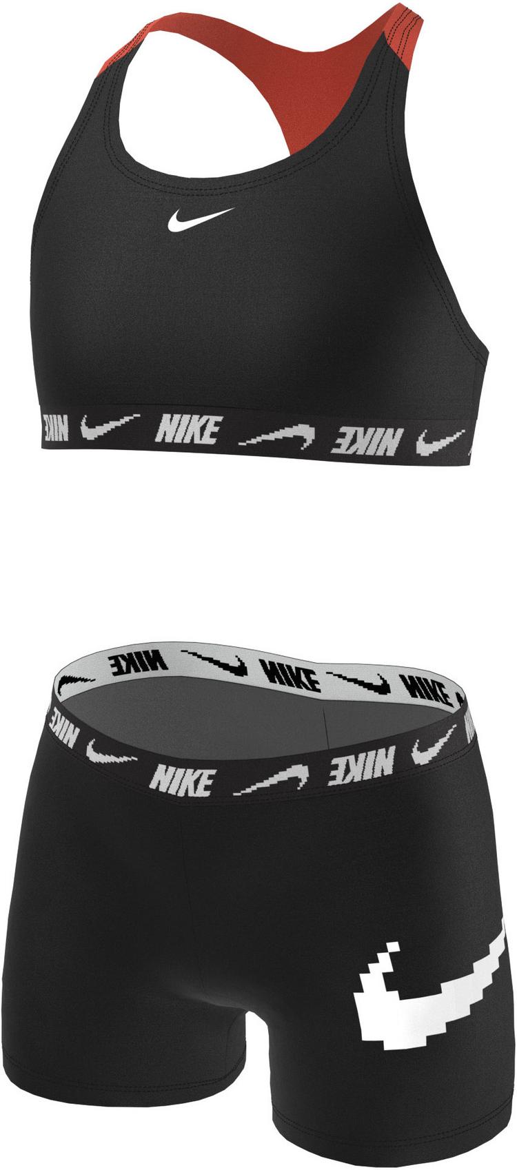 Nike Nike LOGO TAPE RACERBACK Bikini Set M&auml;dchen - black - 0 | SportScheck
