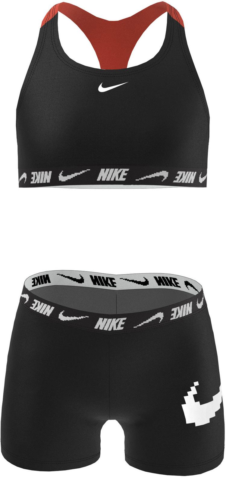 Nike Nike LOGO TAPE RACERBACK Bikini Set M&auml;dchen - black - 0 | SportScheck