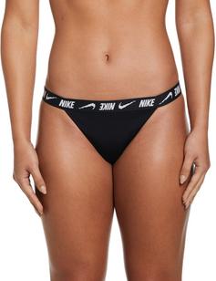 Rückansicht von Nike Logo Tape Bikini Hose Damen black