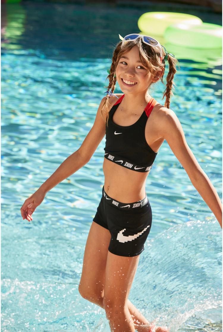 Nike Nike LOGO TAPE RACERBACK Bikini Set M&auml;dchen - black - 0 | SportScheck